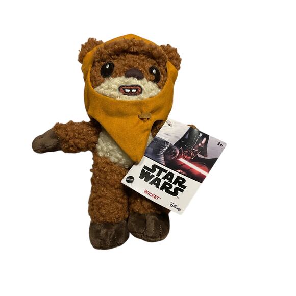 Star Wars Wicket the Ewok Plush NWT Disney Mattel - Picture 1 of 6